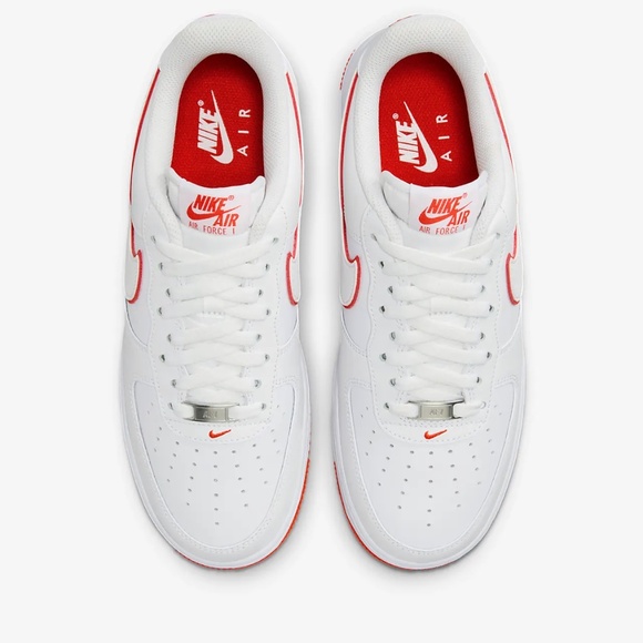 NIKE NWT in box Air Force 1 in white and picante - Picture 2 of 4